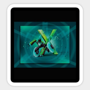 X for xenon Sticker